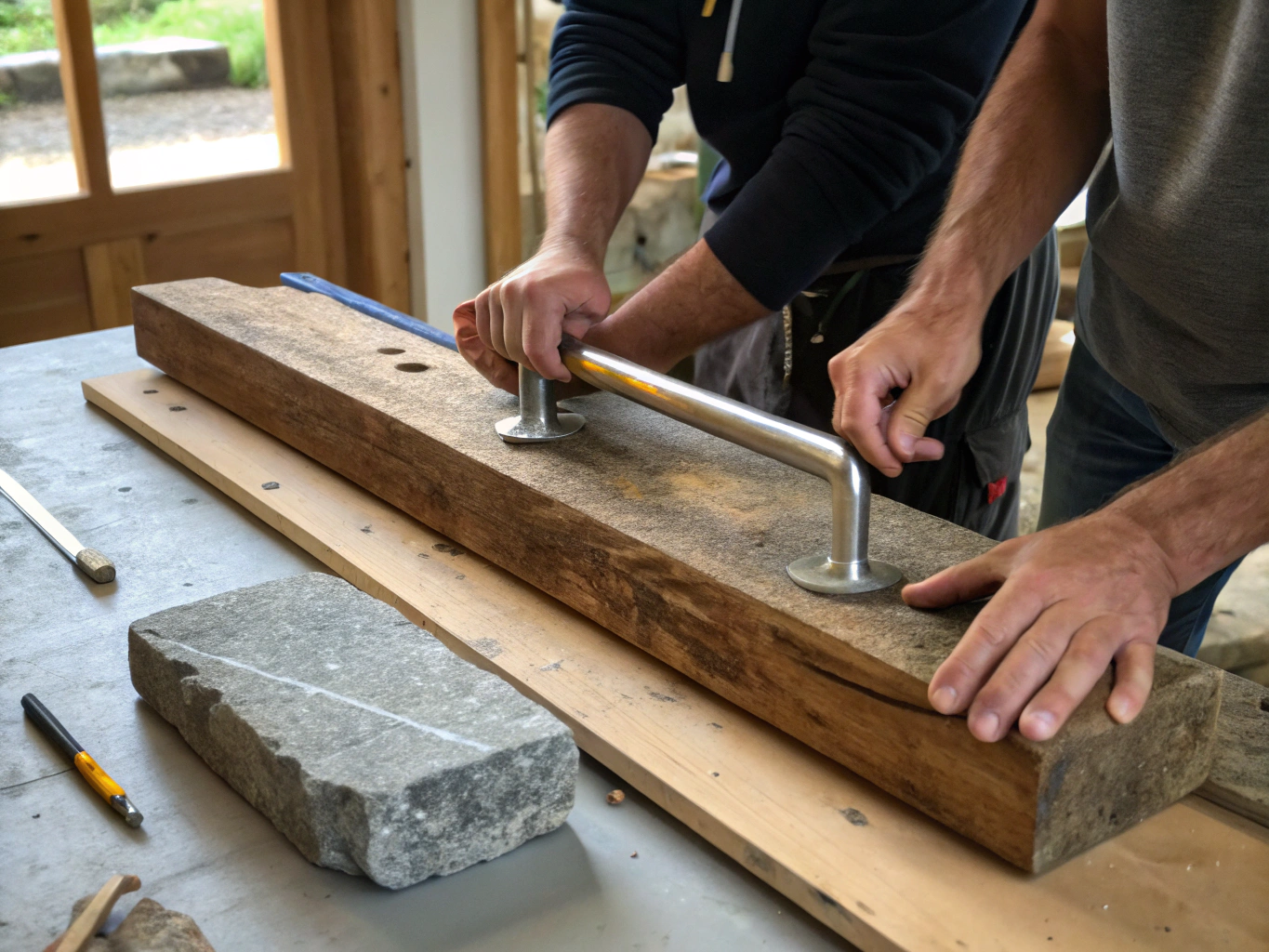 Selection of high-quality construction materials and stone samples